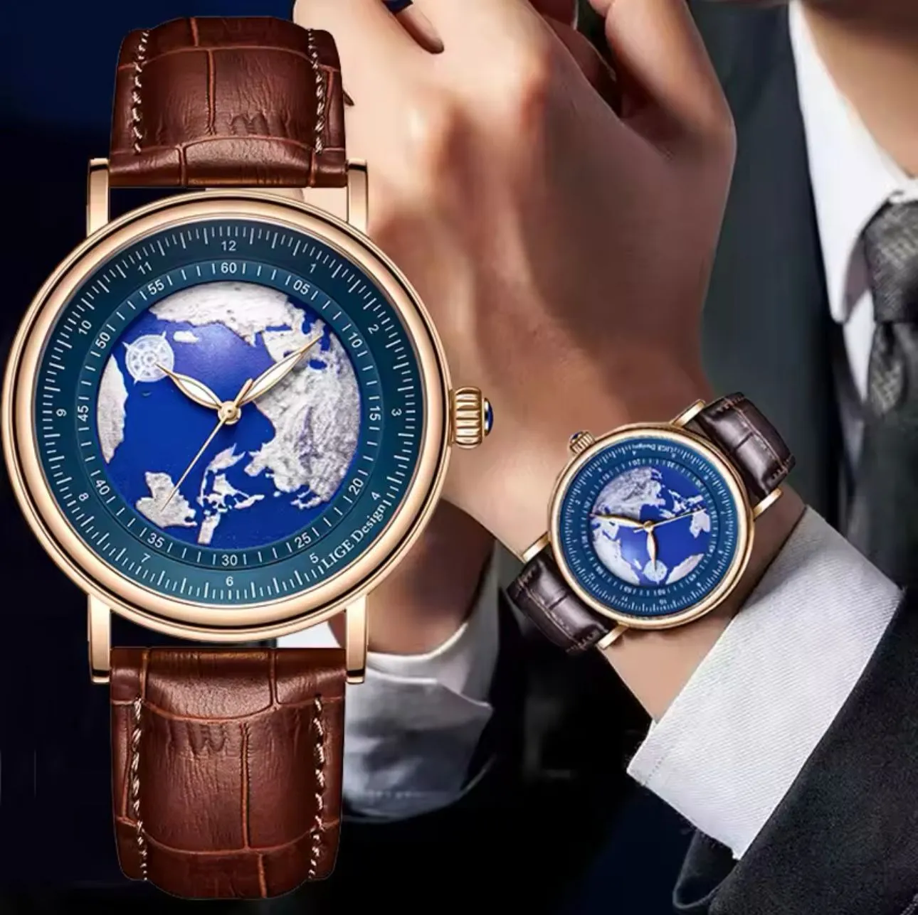 AURA Timepiece No. 8 on wrist